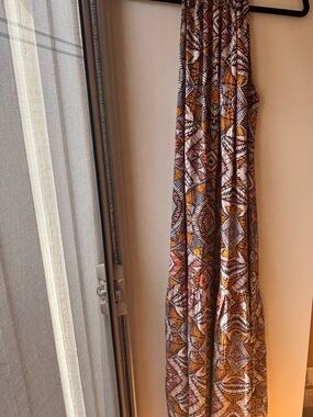 World Market Halter Maxi Dress  in Rust & Mustard- S/M